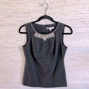 CAbi Jeweled Shell Sleeveless Blouse | SIZE 2